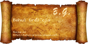 Behul Grácia névjegykártya